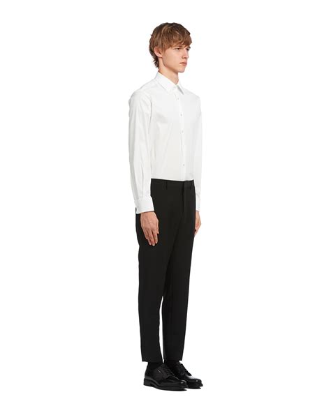 prada tuxedo shirt|Prada pant suit.